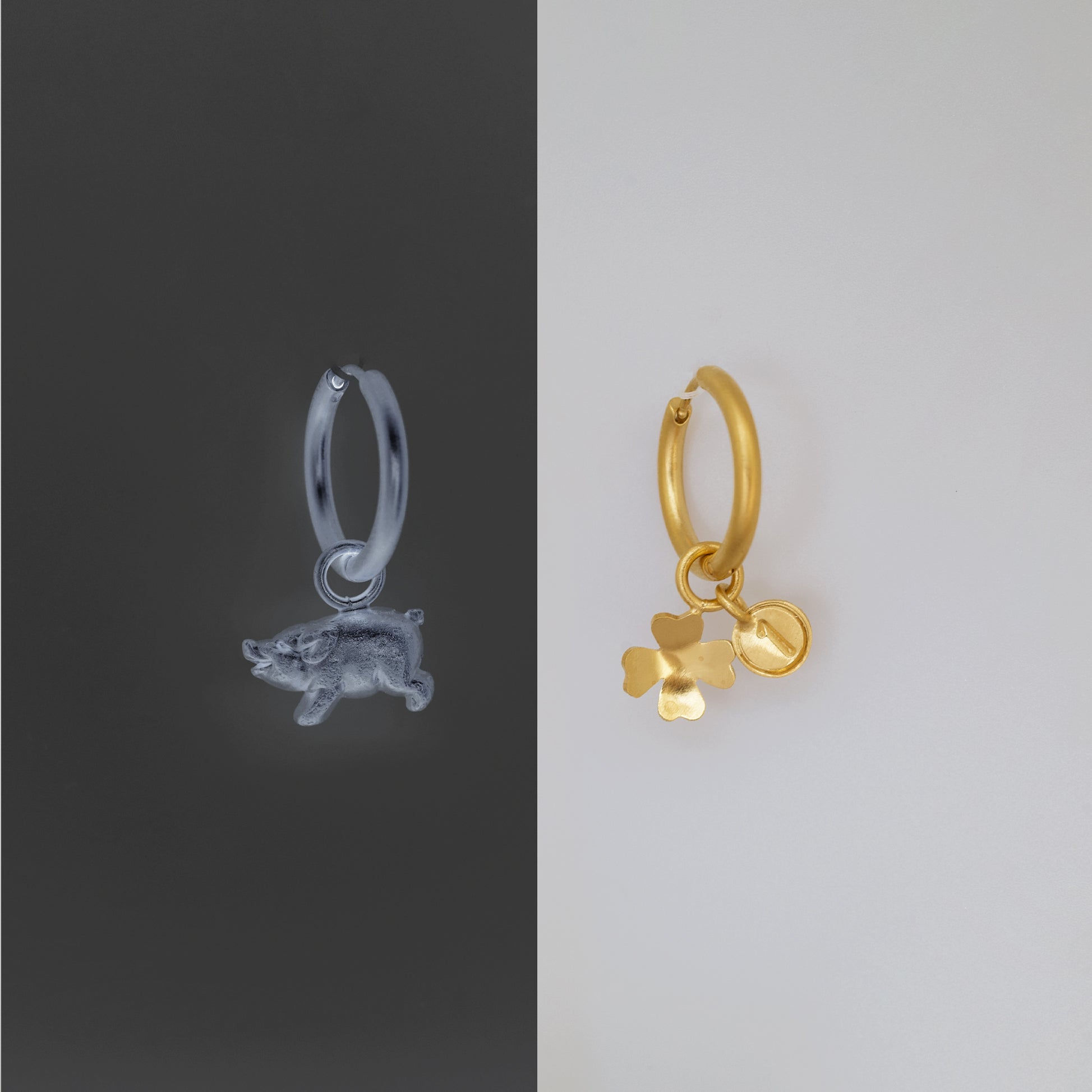 créoles Piggy Grigri dorées