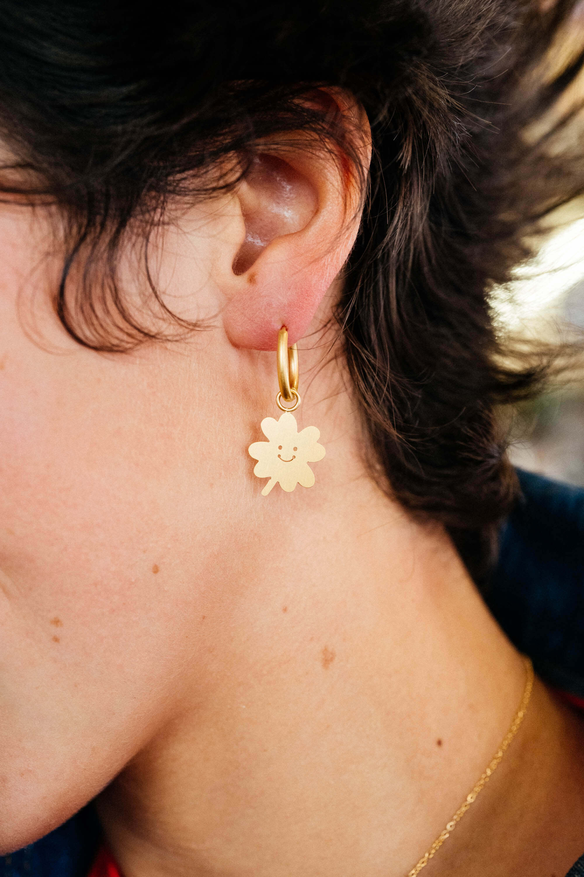 créoles Lucky Charm / Trèfle