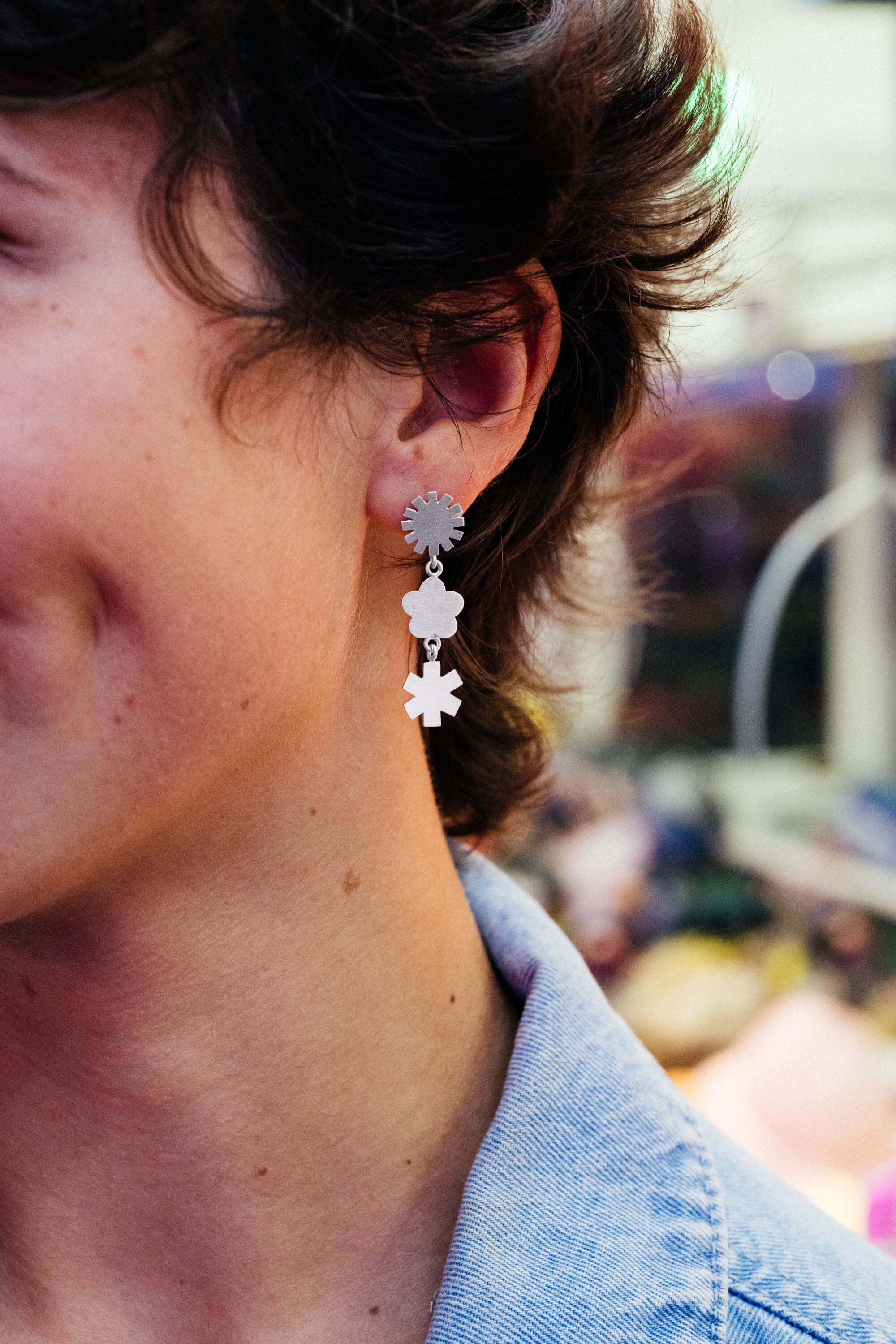 boucles d'oreille Surprise argentées