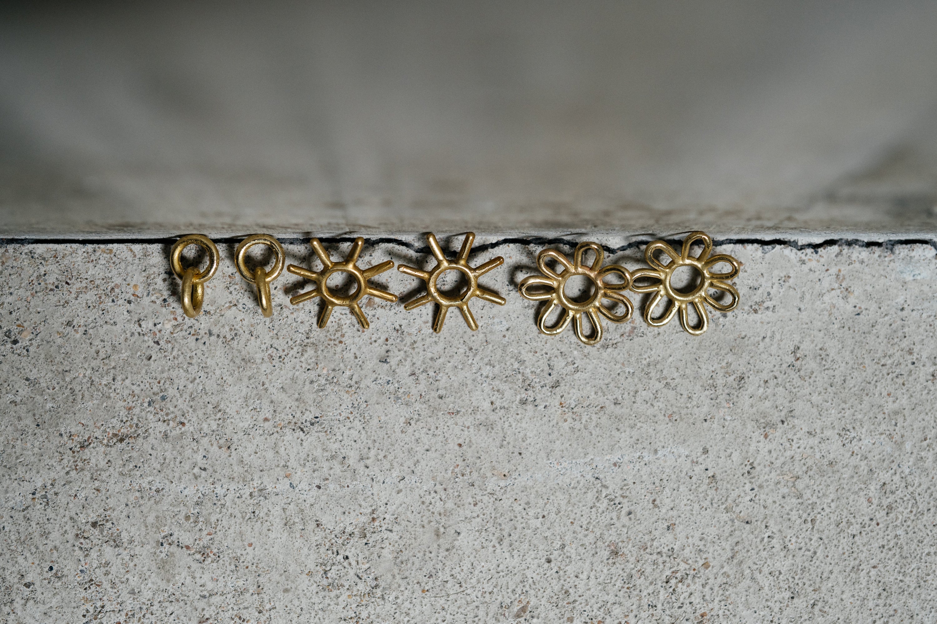 boucles d'oreilles Symboles Baguettes magiques laiton