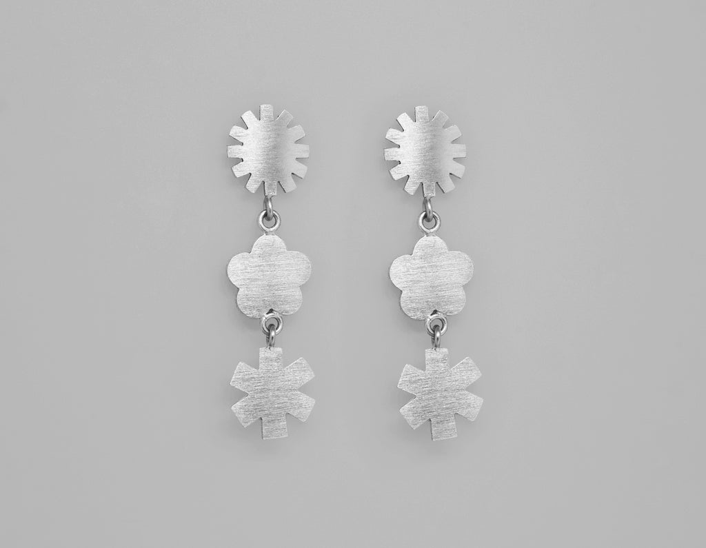 boucles d'oreille Surprise argentées