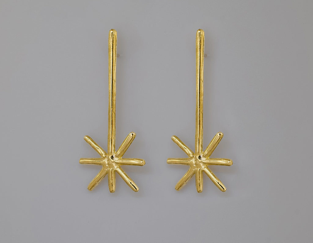 boucles d'oreilles Symboles Baguettes magiques laiton