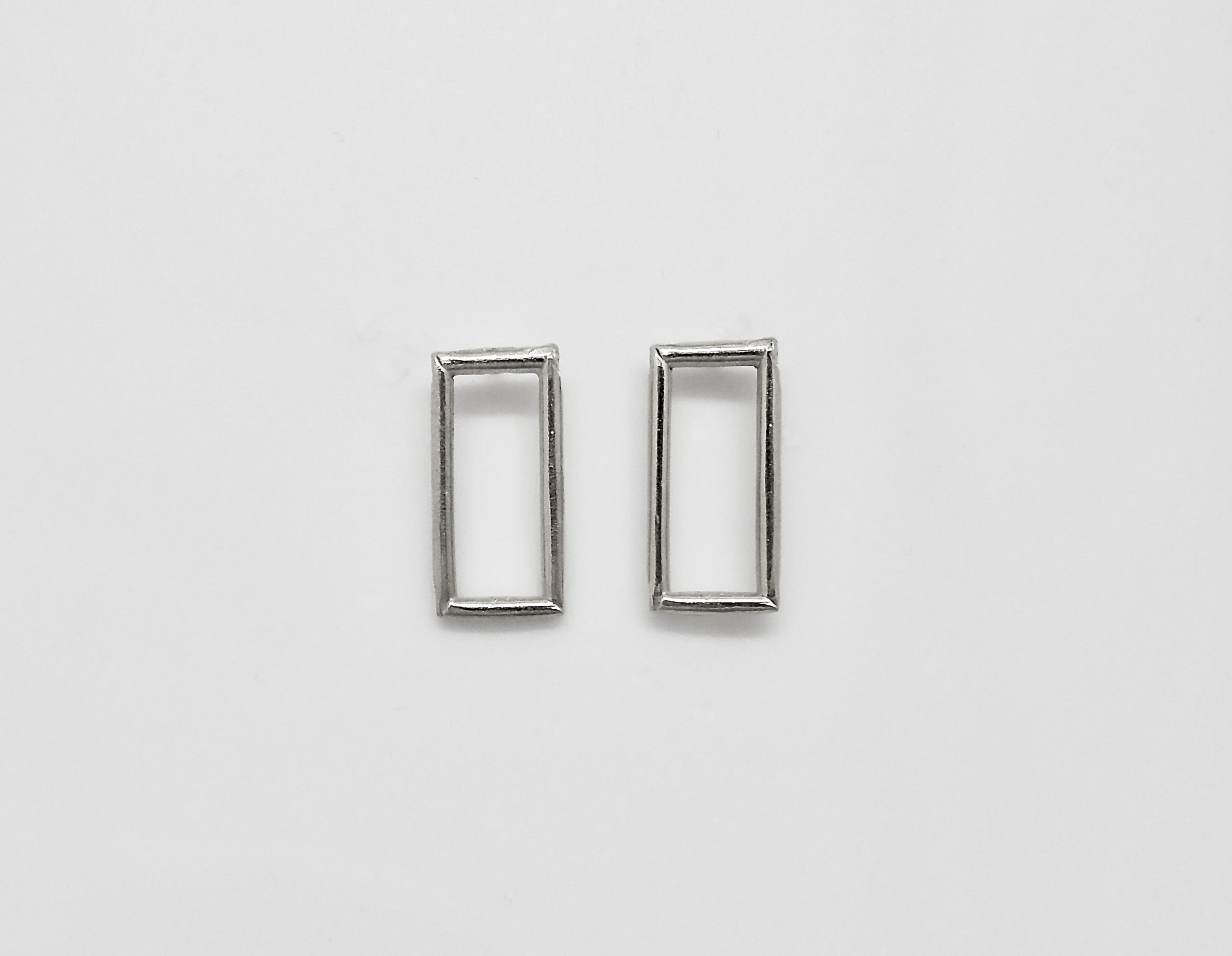 boucles d'oreilles Symboles Rectangles argent