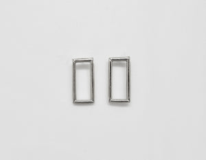 boucles d'oreilles Symboles Rectangles argent