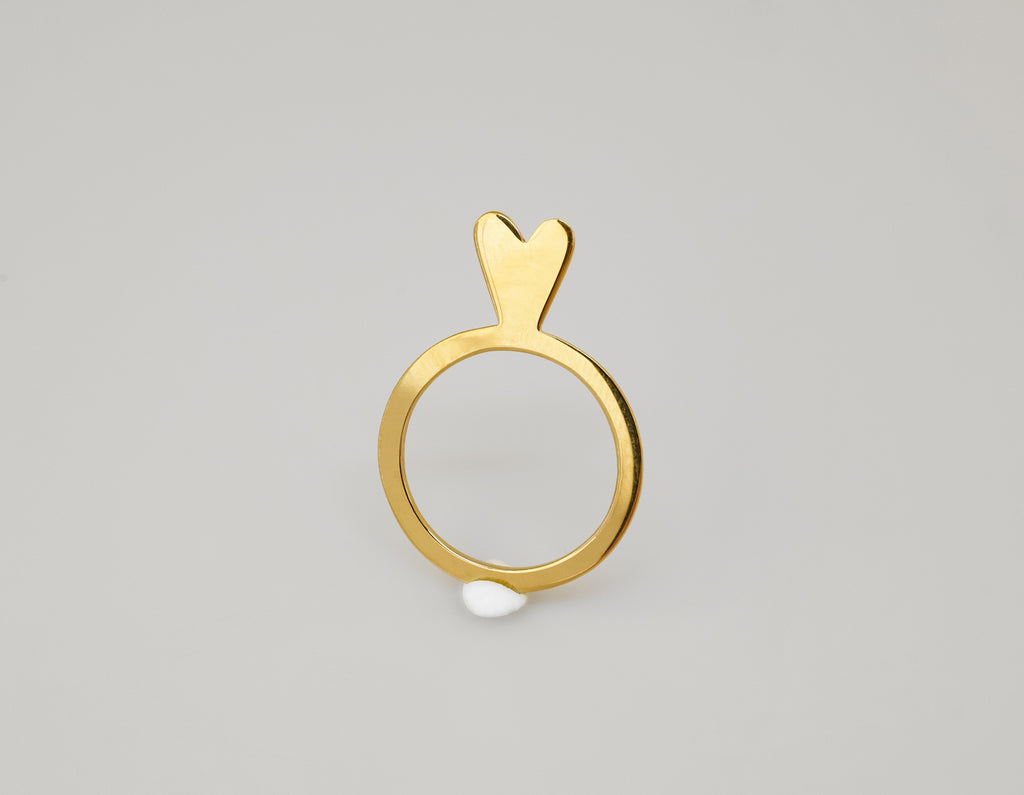 bague Valentine dorée